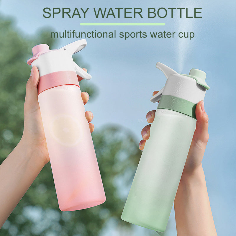 2-in-1 Spray Water Bottle – Hydration & Cooling for Sports & Travel